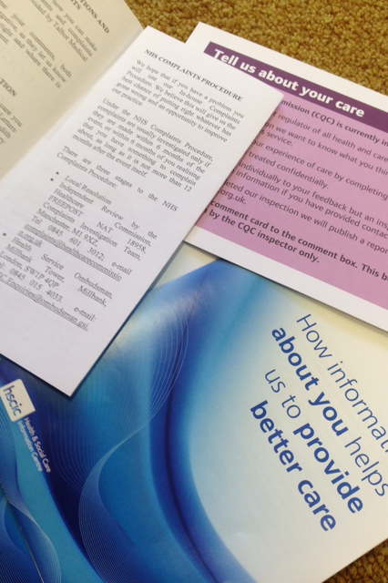 Some GP surgeries offer leaflets with information for complaints procedures © Tazz Gault