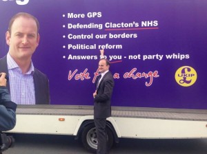 @Michael_Heaver – Douglas Carswell MP on the campaign trail in Clacton. UKIP promises a large-scale reform of the political system.
