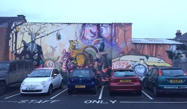 Photograph of the DWP Mural