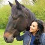 Natasha Albeer at her centre Natural With Horses Horse healing and communication