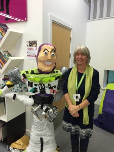 Photo of Patricia Courage and Buzz Lightyear