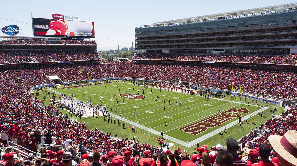 Picture of the Levi's stadium, the location of Super Bowl 50