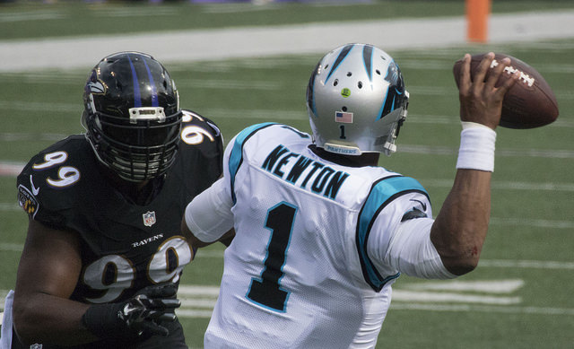 Quarterback Cam Newton #1 of the Carolina Panthers will feature in Super Bowl 50.