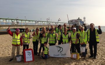 Dorset Devils litter picking in Bournemouth