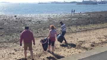 Image of people collecting litter at 