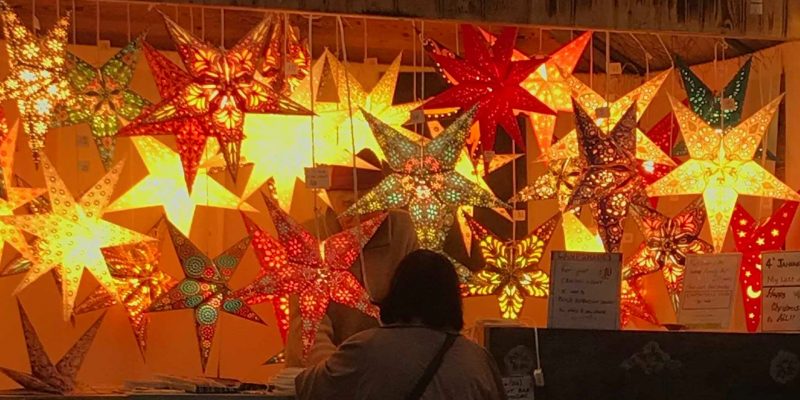 Photo of a craft stall at the Christmas market