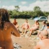 Photo of a community circle at a BN event. Credit: British Naturism