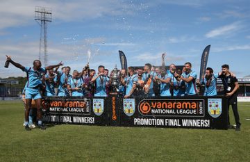 Weymouth FC celebrating play-off