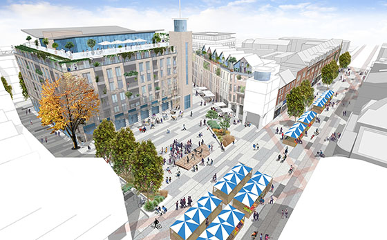 Artist impression of the proposed Boscombe Square
