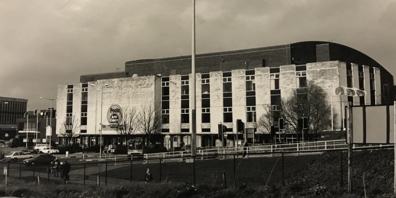 Photo of the exterior of Poole Arts Centre in 1978.