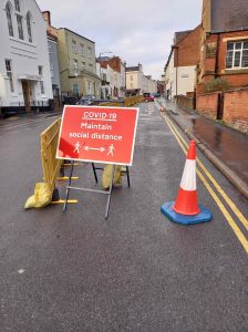 Pandemic road sign