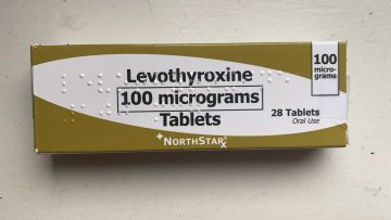 Image showing levothyroxine tablets. These are for people with hypothyroidism