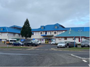 Image of Bournemouth Royal hospital east wing entrance.