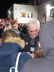 Cherries owner Bill foley signs autographs with fans after FA Cup defeat to Burnley