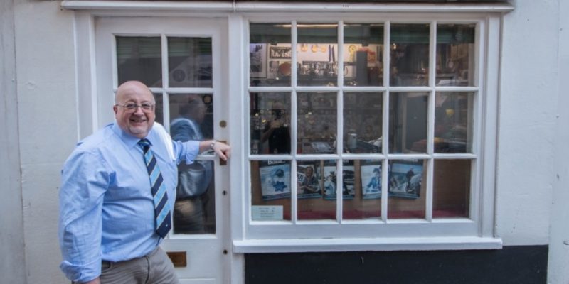 Hedges stood in front of his shop