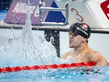 Leo McCrea swimming. Image courtesy of Ennio Leanza