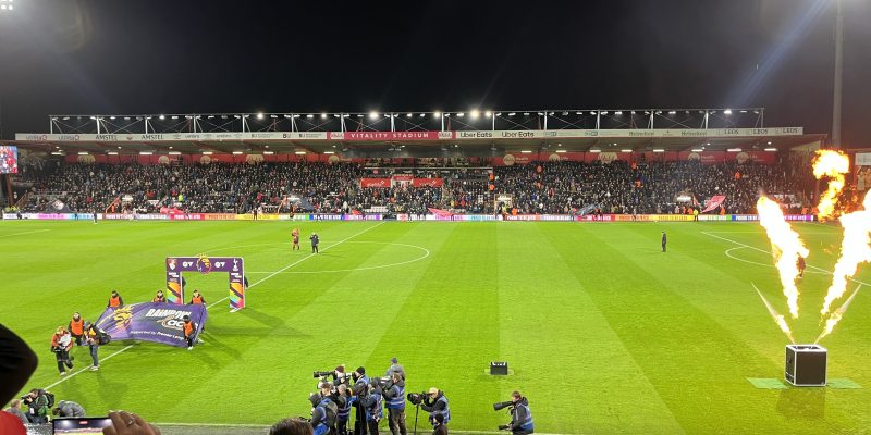 AFC Bournemouth preparing to face Tottenham Hotspur at the Vitality Stadium (Photo credit: Oscar Mulligan)