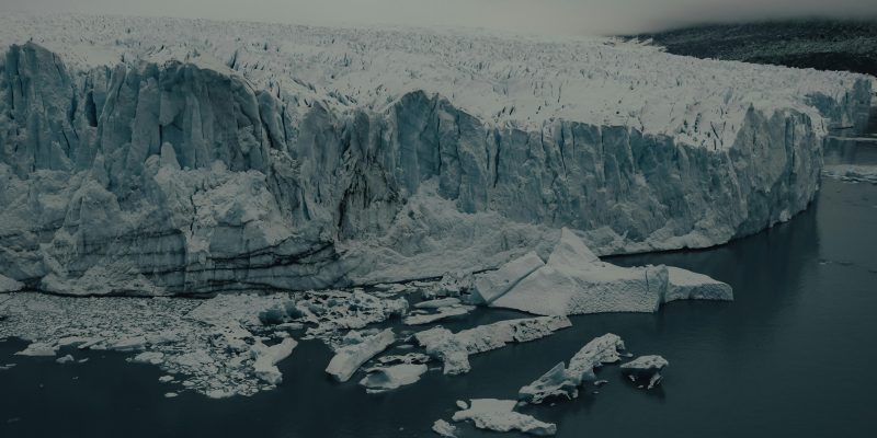 A drifting Antarctic iceberg.