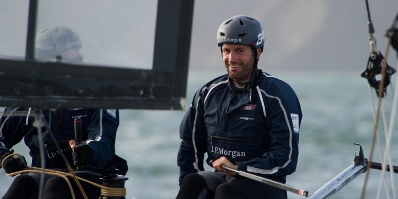 Sir Ben Ainslie during competition (Photo credit: Shutterstock/Halloran)