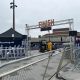 Bournemouth marathon finish line set up