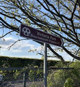 Sign to Victoria Park stadium.