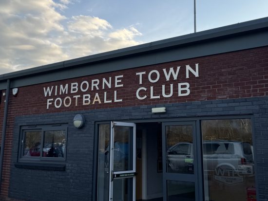 Photo taken of Wimborne Town Football Club building.