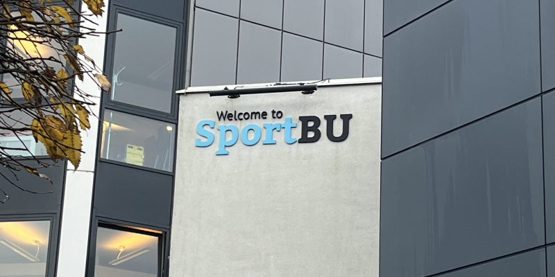 SportBU logo. Photo taken by Haagra Hosenbocus