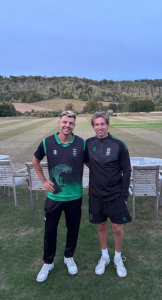 Brad Currie pictured in front of cricket pitch