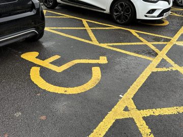 Disabled parking bay.