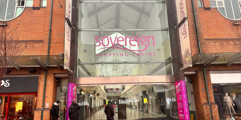 Sovereign shopping centre outside