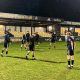 Bashley players warming up