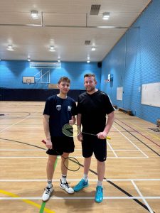 England para badminton player, Dan Phillips stood with BUzz reporter Ben Wheeler after their game of badminton.