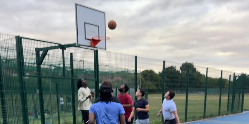 Basketball Being Played In Highams Park, Derin Mehmet