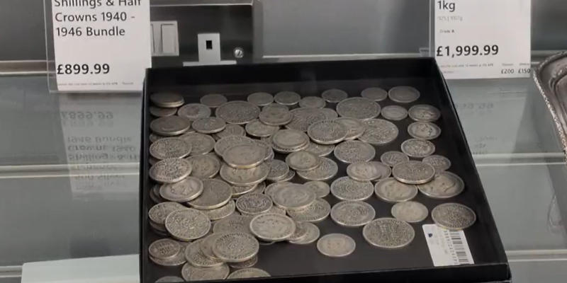 Gold and silver coins.