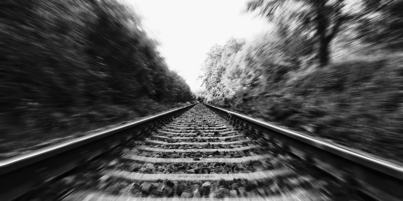 A view of empty train tracks