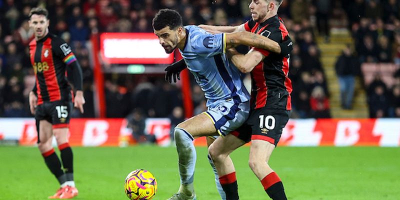 Solanke against Bournemouth after he left