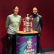 Georgia Wilson and Jenna Markham pose with WFA Cup Trophy.